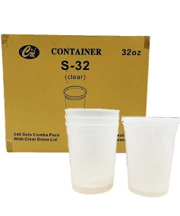 32oz Plastic With LID